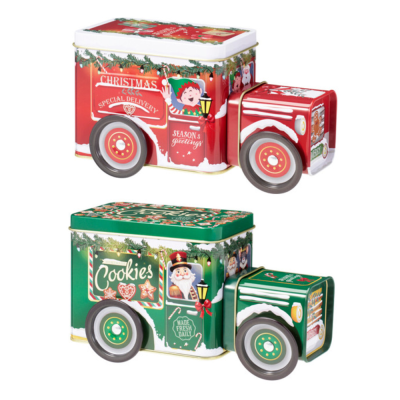 Scatola Furgone Natale in Latta
