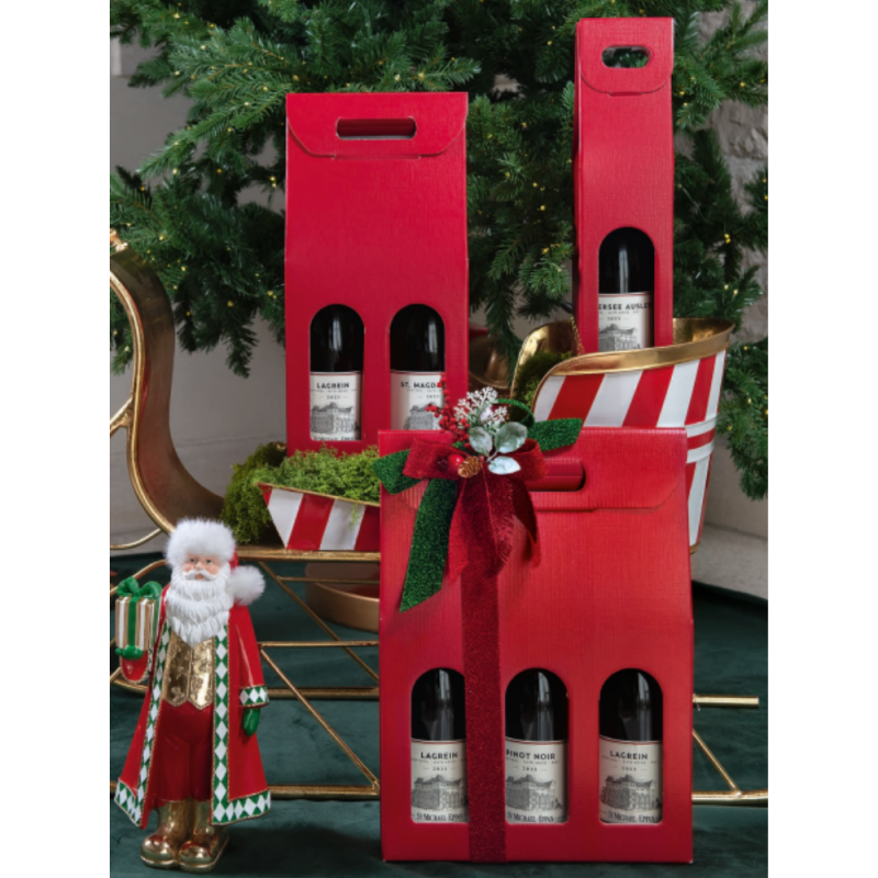 Scatola con Maniglia per Due Bottiglie