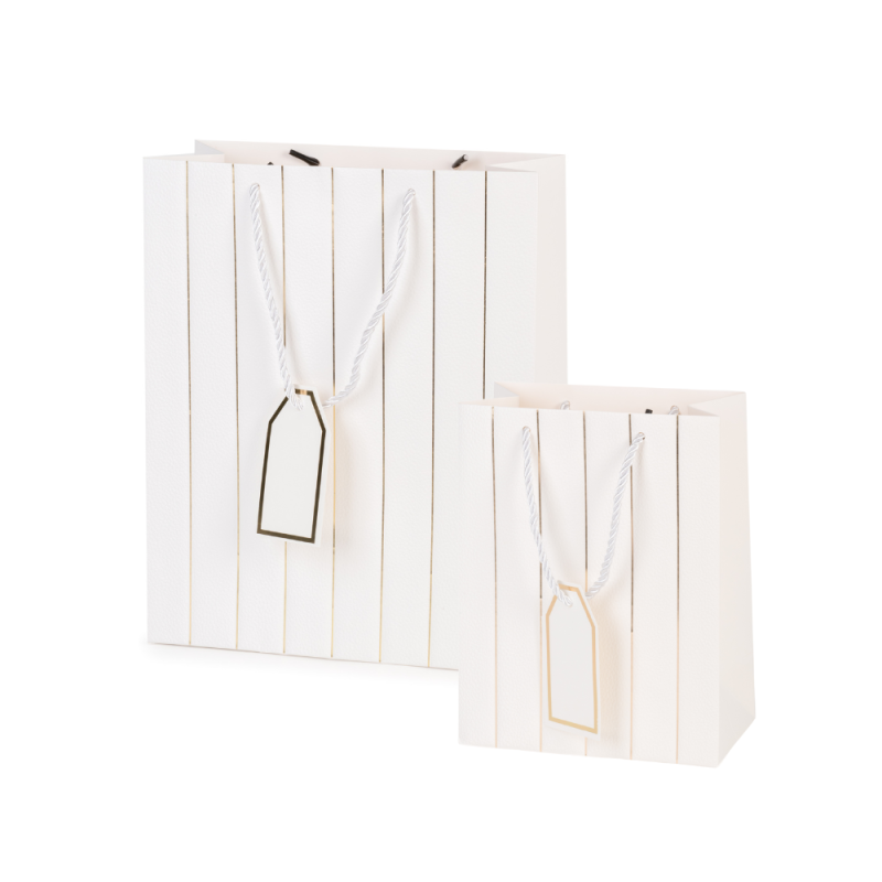 Shopper Marlon con Cordino in Cotone e Tag Bianco