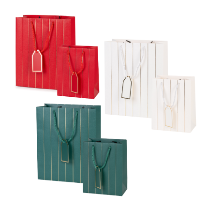 Shopper Marlon con Cordino in Cotone e Tag