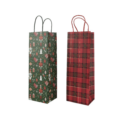 Shopper in carta porta bottiglia (2 Pezzi)