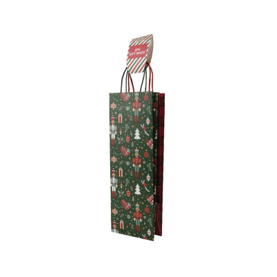 Shopper Natalizie in Carta per Bottiglie – Set 2 Pezzi | Incartare 2
