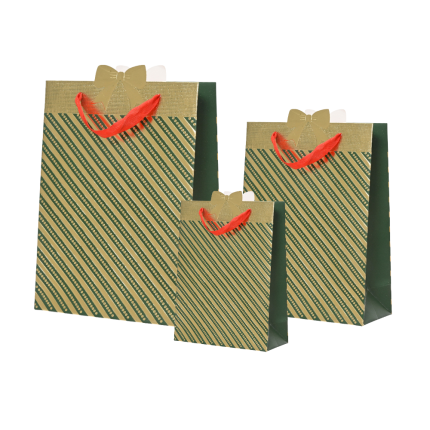 Sacchetto in Carta Stripes Oro