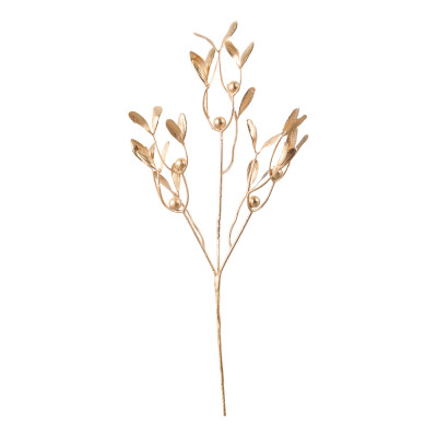 Ramo di Vischio Oro con Bacche 47cm