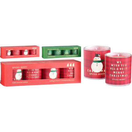 Candela in Vaso Scozzese (4 Pezzi) Candela in Vaso Scozzese (4 Pezzi)