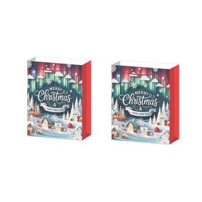 Shopper in carta Paesaggio Natale