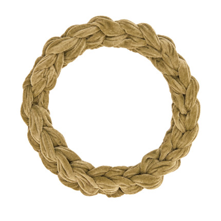 Corona Natalizia in Velluto Naturale