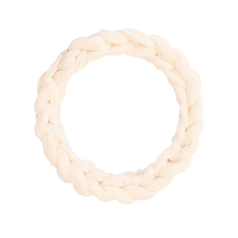 Corona Natalizia in Velluto Bianco