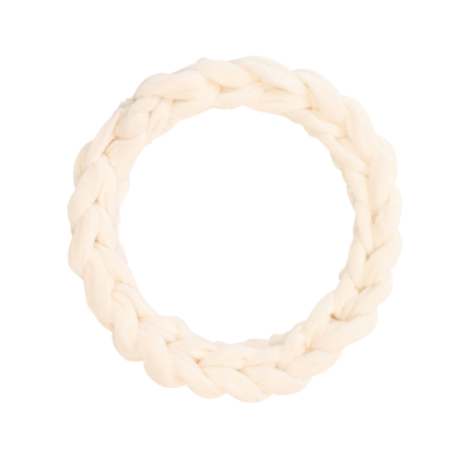 Corona Natalizia in Velluto Bianco