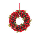 Coroncina Natalizia con Bacche Rosse