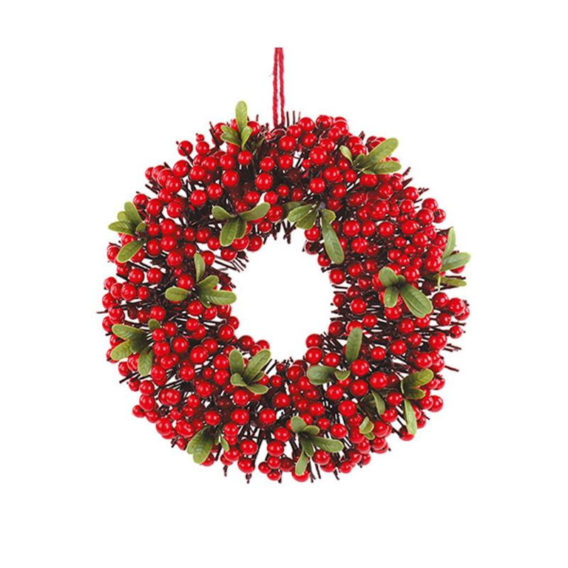 Corona Natalizia con Bacche Rosse