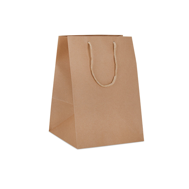 Sacchetti Portapanettone con Manico in Cotone avana