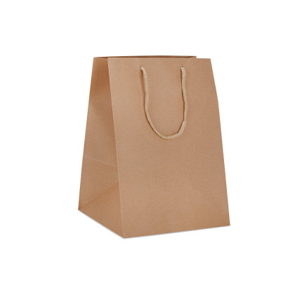 Sacchetti Portapanettone con Manico in Cotone avana