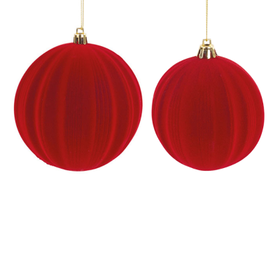 Sfera in Velluto Rosso Plissé