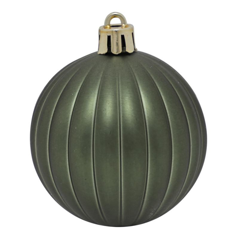 Pallina di Natale Opaca Plissé 10cm (4 Pezzi)