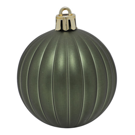 Pallina di Natale Opaca Plissé 10cm (4 Pezzi)