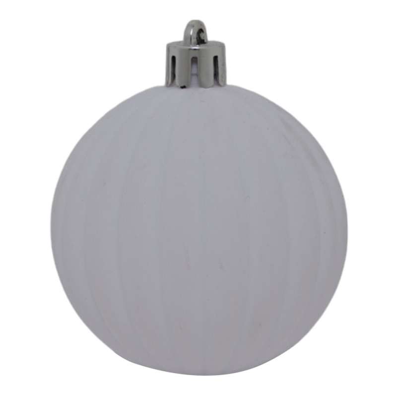 Pallina di Natale Opaca Plissé 10cm (4 Pezzi)