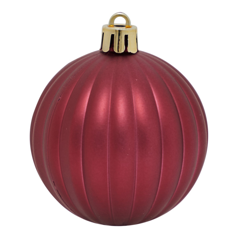 Pallina di Natale Opaca Plissé 10cm (4 Pezzi)