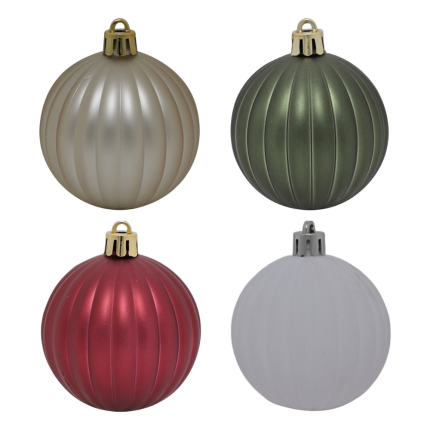 Pallina di Natale Opaca Plissé (4 Pezzi)