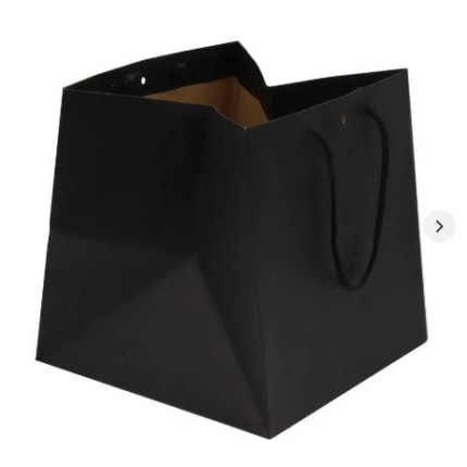 Sacchetto in carta con cordino cotone e fondo largo