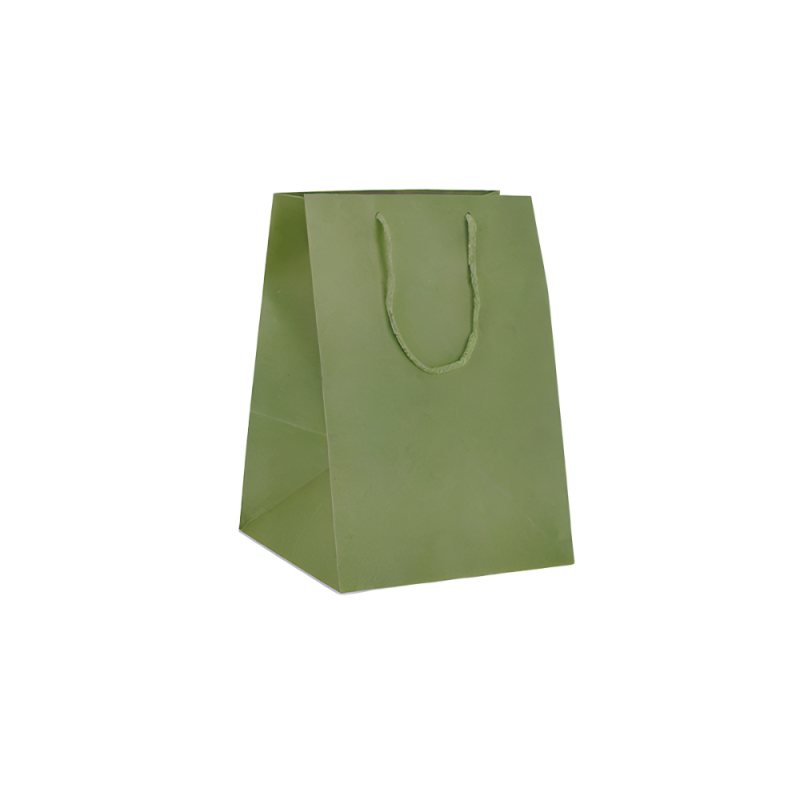 Sacchetti Portapanettone con Manico in Cotone verde