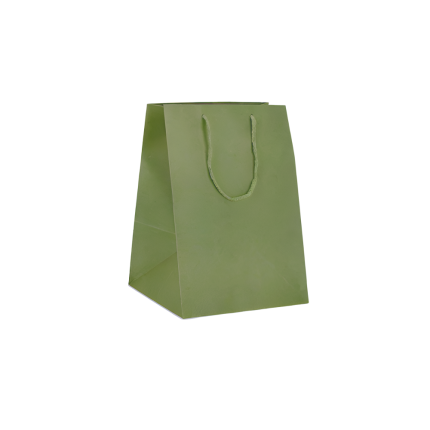 Sacchetti Portapanettone con Manico in Cotone verde