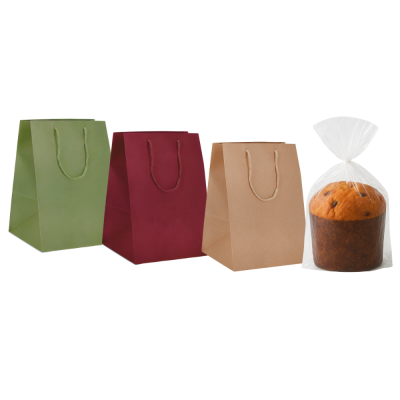 Sacchetti Portapanettone con Manico in Cotone