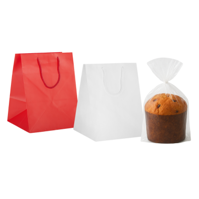 Sacchetti Plastificati Portapanettone Cordino in Cotone
