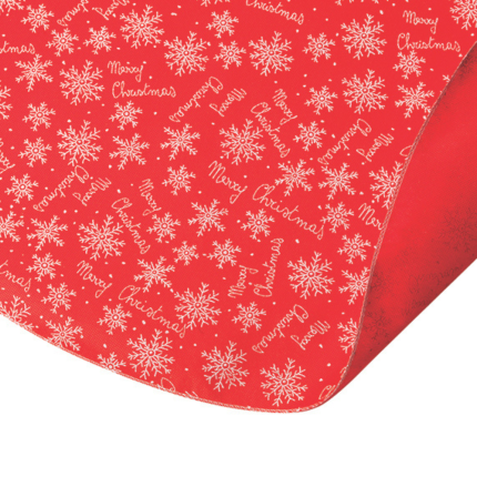 Tondi Fiocchi di Neve in TNT Rosso