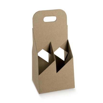 Cestello per Due o Quattro Birre in Cartoncino Cestello per Due o Quattro Birre in Cartoncino