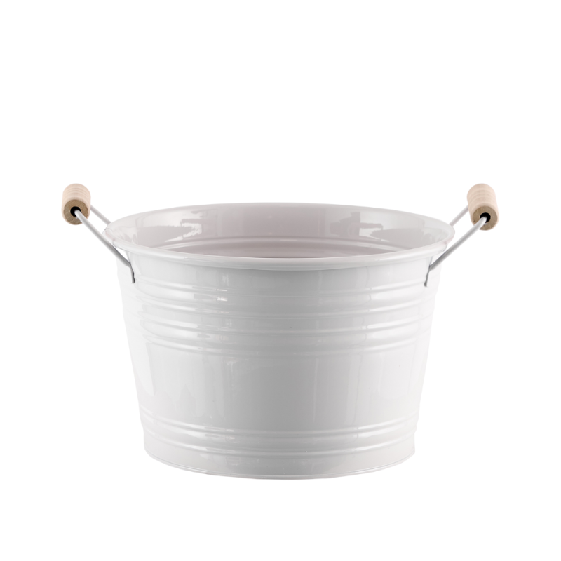 Secchiello in Metallo Bianco