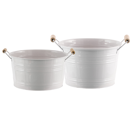 Secchiello in Metallo Bianco Secchiello in Metallo Bianco