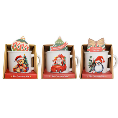 Mug Personaggi Natale con Cioccolata