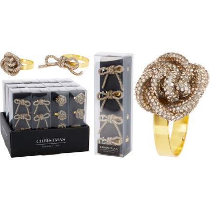 Portatovagliolo Natalizio con Strass (4 Pezzi) Portatovagliolo Natalizio con Strass (4 Pezzi)