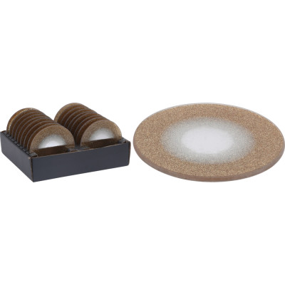 Sottobicchiere in Vetro Oro con Glitter