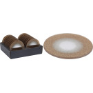 Sottobicchiere in Vetro Oro con Glitter
