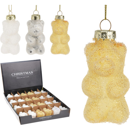 Orsetto in Vetro Pendente