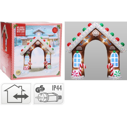 Gonfiabile Led a Forma di Casetta Natalizia 270cm