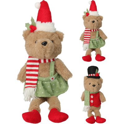 Orso con Vestitino Natalizio 47cm