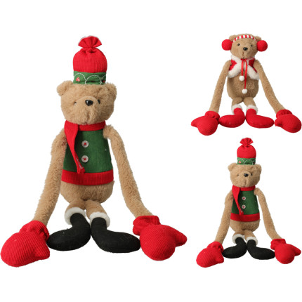 Orsetto Natalizio Simpatico con Zampe Allungabili Orsetto Natalizio Simpatico con Zampe Allungabili