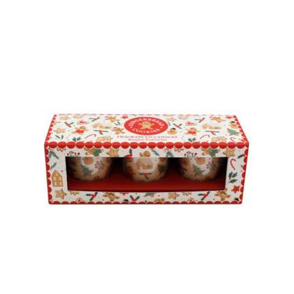 Candele in Barattolo Pan di Zenzero (3 Pezzi)