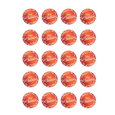 Etichette Tonde Merry Christmas (240 Pezzi) 2