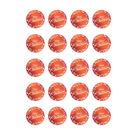 Etichette Tonde Merry Christmas Rosse (240 Pezzi) Etichette Tonde Merry Christmas Rosse (240 Pezzi)