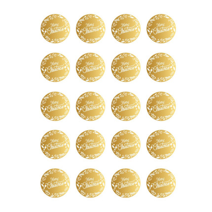 Etichette Tonde Merry Christmas Oro (240 Pezzi) Etichette Tonde Merry Christmas Oro (240 Pezzi)