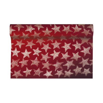Runner in Velluto Stelle Oro Rosso Runner in Velluto Stelle Oro Rosso