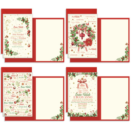 Bigliettino Natalizio Multilingua Con Decori Bigliettino Natalizio Multilingua Con Decori