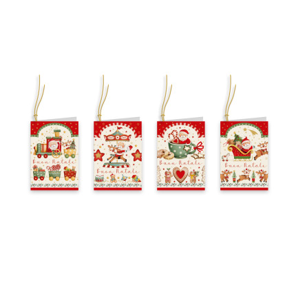 Tag Chiudipacco Babbo Natale e Biscottini Tag Chiudipacco Babbo Natale e Biscottini