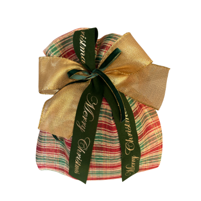 Sacco Portapanettone in Tessuto Scozzese (5 Pezzi)