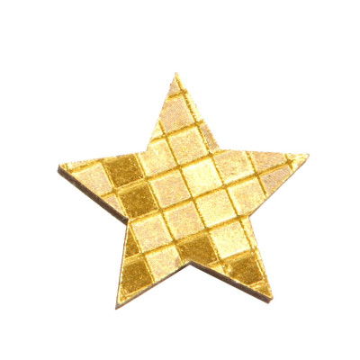 Stelle in Legno Oro (36 Pezzi)