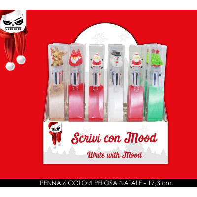 Penna Natalizia Pelosa 6 Colori